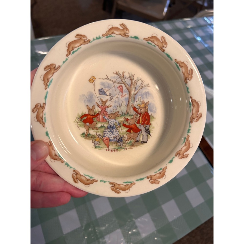 Royal Doulton Bunnykins Cereal Bowl 1984 Golden Jubilee Celebration Bone China
